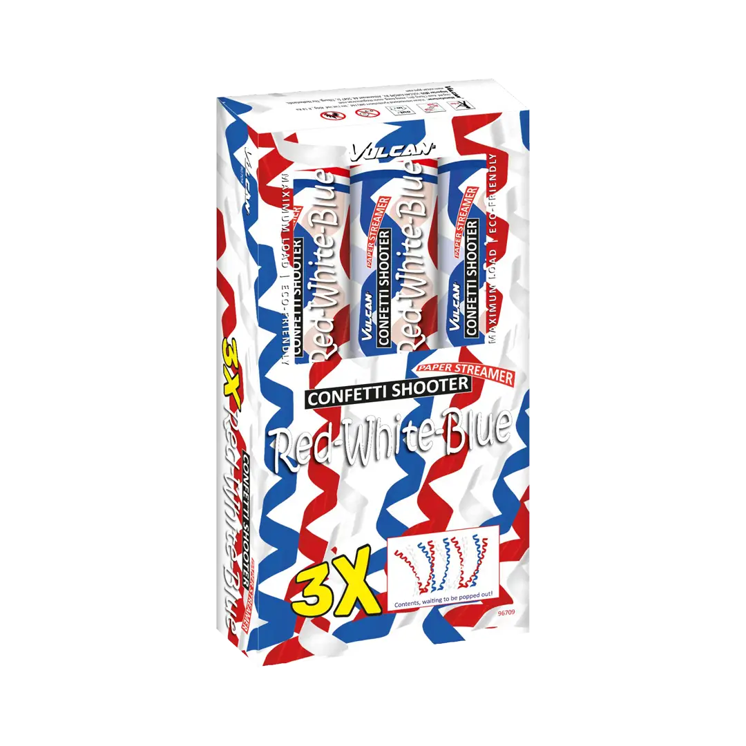Confetti Shooter (Red, White and Blue)
